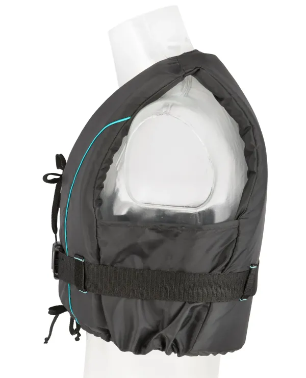 Besto_Dinghy_zipper_black_aqua_zwemvest