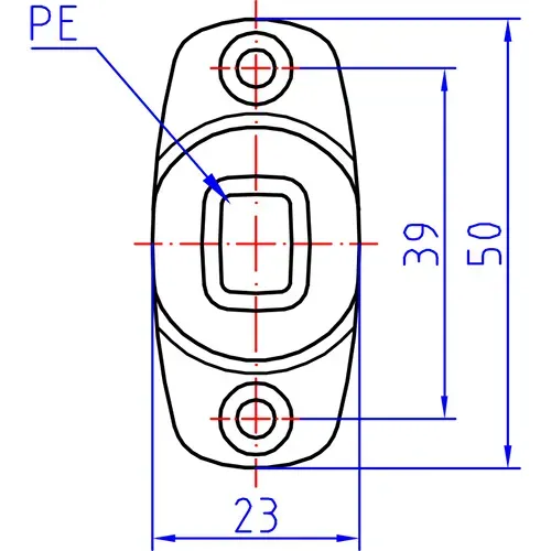 Deurklem_met_rubber_messing_verchroomd