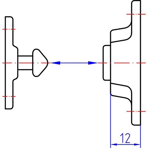 Deurklem_met_rubber_messing_verchroomd_1