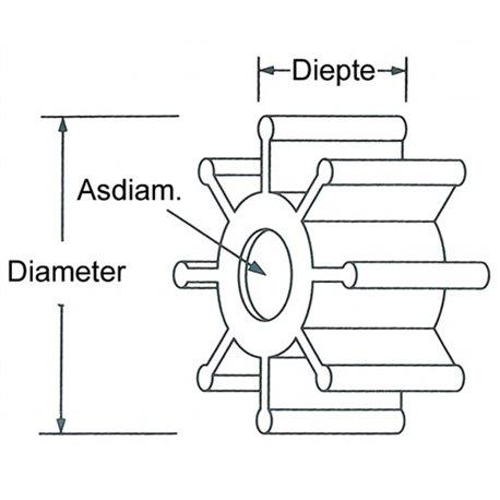 Neoprene_inboard_impeller_single_flat_drive_1