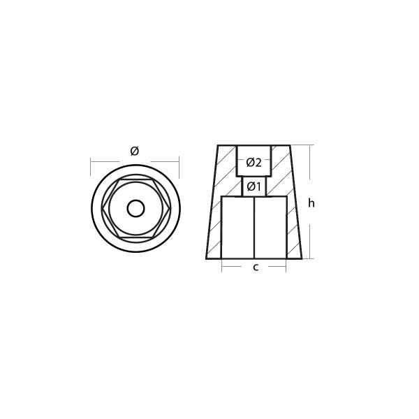 Schroefas_anode_zeskant_45_mm_zink_2
