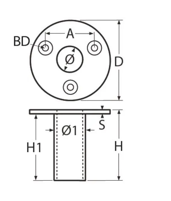 Verzonken_buiskaphouder_rvs_25_mm_1